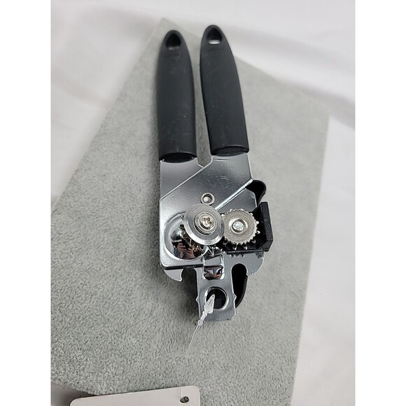 New 7.5" Tall Manual Compact Cooking Kitchen Can Opener Silver Black - Picture 7 of 10